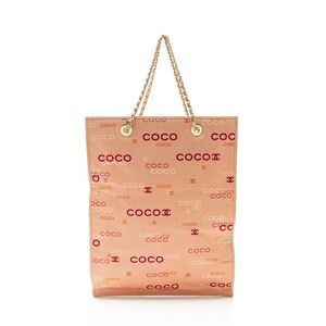 Chanel Vintage Canvas Coco Logo Tote